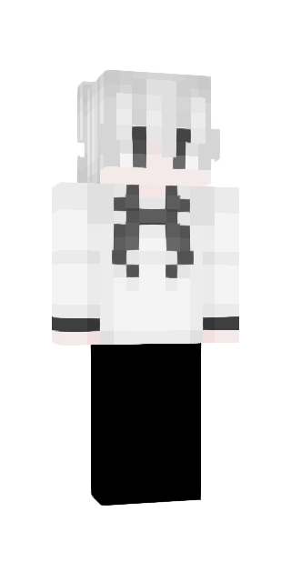 Monochrome Slim #003d Minecraft skin avatar