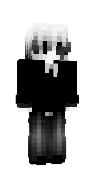 Monochrome Slim #3dd7 Minecraft skin avatar