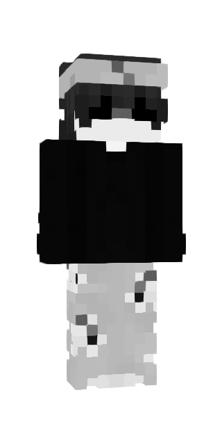 Monochrome Slim #894b Minecraft skin avatar