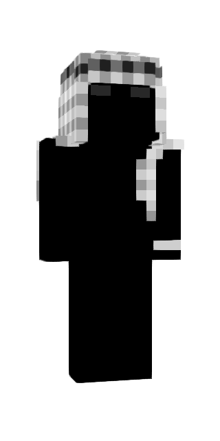 Monochrome Slim #96e7 Minecraft skin avatar
