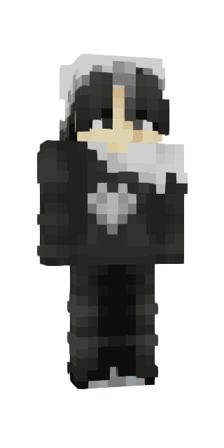 Monochrome Slim #98a4 Minecraft skin avatar