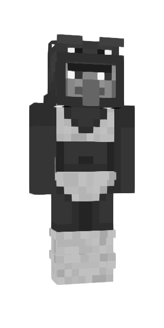 Monochrome Slim #9d48 Minecraft skin avatar