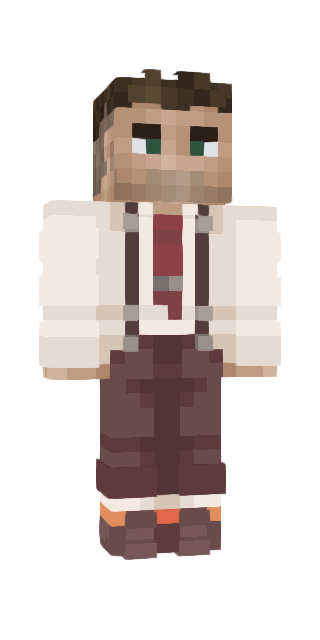 White Classic #ba8d Minecraft skin avatar