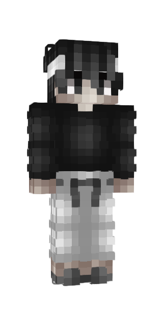 Monochrome Slim #ce4c Minecraft skin avatar