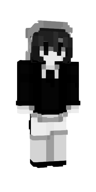 Monochrome Slim #cfb0 Minecraft skin avatar