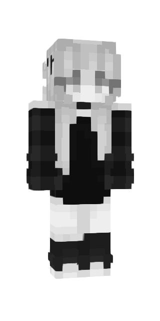 Monochrome Slim #eaf1 Minecraft skin avatar
