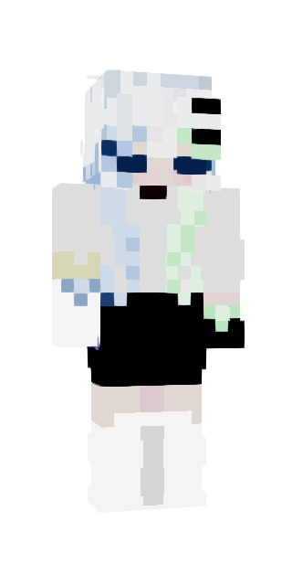 Monochrome Slim #edf6 Minecraft skin avatar