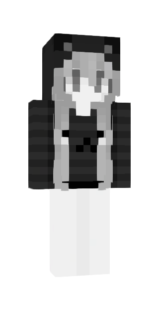 Monochrome Slim #f41f Minecraft skin avatar