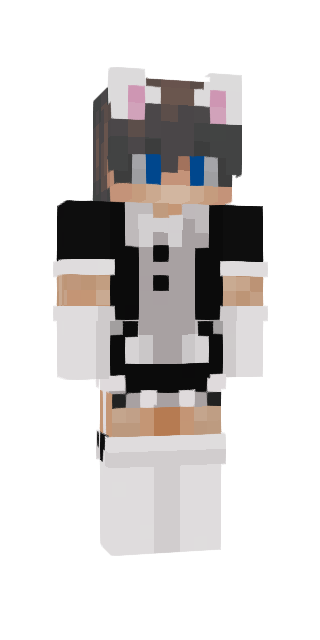 Monochrome Slim #f474 Minecraft skin avatar